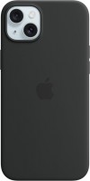 Silikon Case mit MagSafe für iPhone 15 Plus schwarz