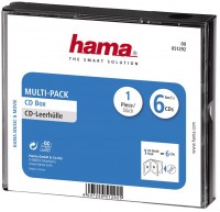CD-Multipack 6 CD-Hülle transparent/schwarz