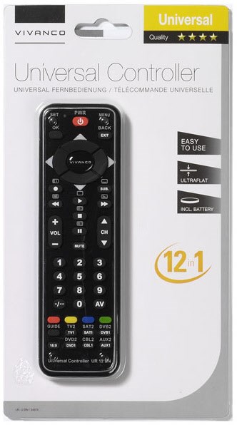 Vivanco UR 12 BN Universalfernbedienung schwarz | EURONICS