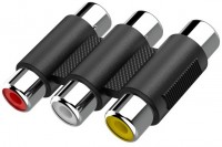 Video-Adapter 3 Cinch-Kupplungen>3 Cinch-Kupplungen schwarz