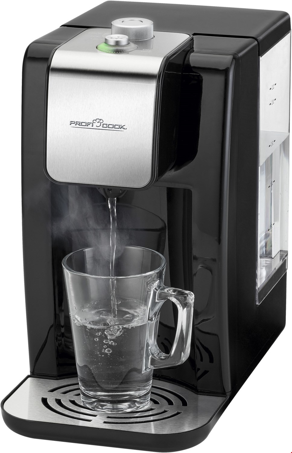 PC-HWS 1168 Wasserkocher schwarz/edelstahl