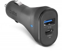 USB/USB-C KFZ-Ladegerät (15W) schwarz