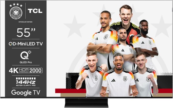 55C79N 139 cm (55") Mini LED-TV, 4K Ultra HD, Smart-TV, HDR-Wiedergabe, 144 Hz, DVB-T2/DVB-C/DVB-S2