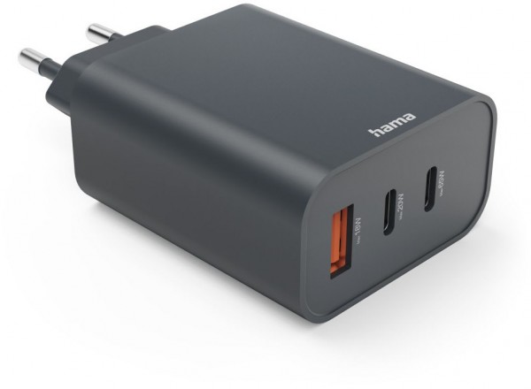 Schnellladegerät (65W) 2x USB-C / 1x USB-A anthrazit
