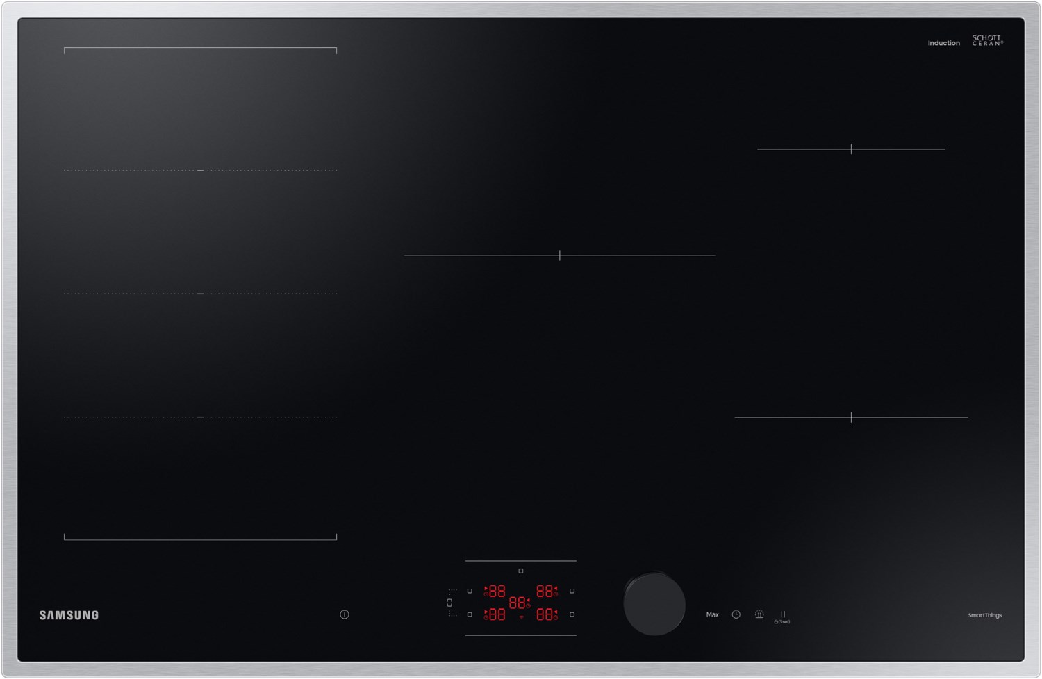 Samsung NZ85C6058HK Autark-Induktionskochfeld edelstahl