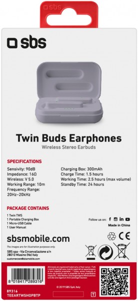 Sbs twin buds earphones hot sale