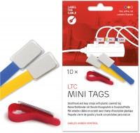 Kabel Tags Mini Klettbinder (10Stk) blau/gelb/rot