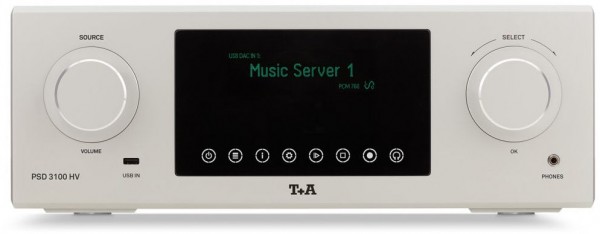 PSD 3100 HV (V2.0) Vorverstärker mit Streaming-/DAC-Modul silber/schwarz