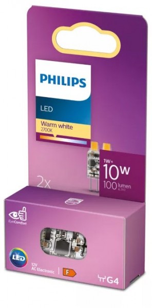LED 10W G4 WW 12V ND micro 2SRT6 LED-Leuchtmittel Doppelpack