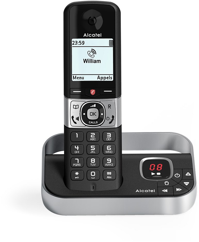 F890 Voice Schnurlostelefon mit Anrufbeantworter schwarz