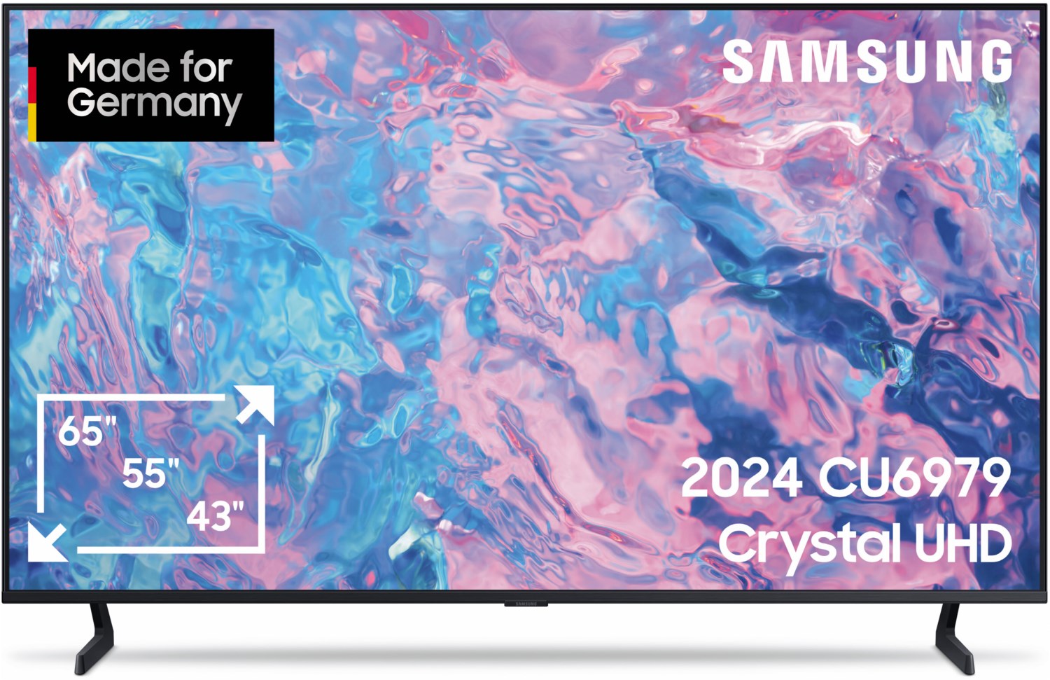 GU55CU6979U 138 cm (55") LCD-TV mit LED-Technik schwarz, 4K Ultra HD, Smart-TV, DVB-T2/DVB-C/DVB-S2, Crystal UHD, Sprachsteuerung