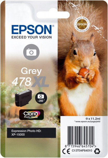 478XL Claria Photo HD Tintenpatrone grau