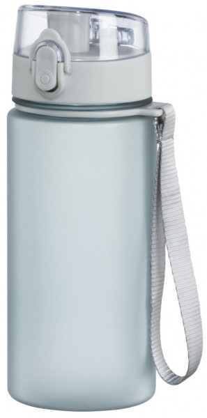 Sport-Trinkflasche (500ml) mit Trageschlaufe Transparent/Blau
