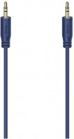 Audio-Kabel Flexi-Slim (0,75m) 3,5-mm-Klinken-Stecker blau