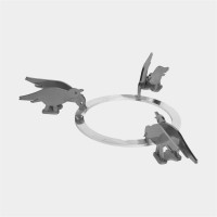 KPDSN100B Kunst-Abstellroste Vögel titanium