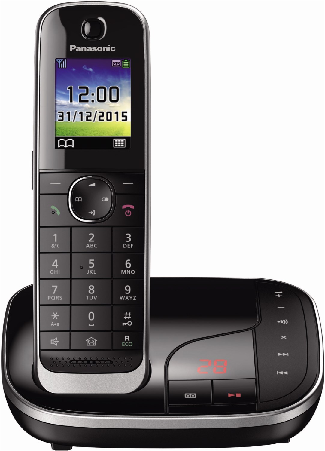 KX-TGJ320GB Schnurlostelefon mit Anrufbeantworter schwarz