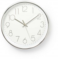 CLWA015PC30SR Wanduhr weiß/silber