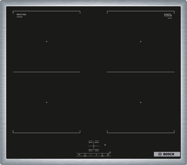 NVQ645CB6E Glaskeramik-Induktions-Kochfeld edelstahl