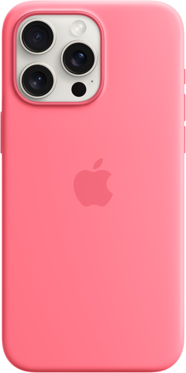 Silikon Case mit MagSafe für iPhone 15 Pro Max pink