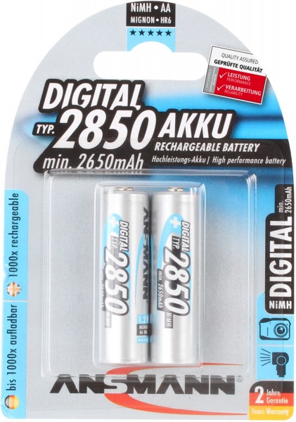 Digital Mignon 1,2V 2850mAh NiMH Akku