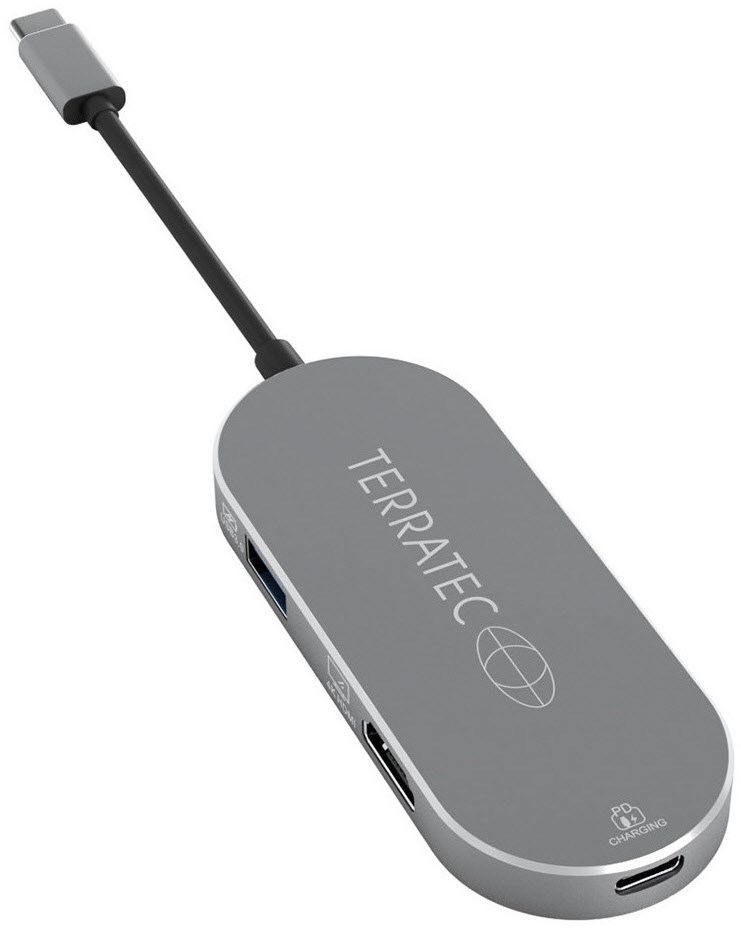 Connect C5 USB Type-C Adapter mit HDMI, 2x USB 3.0, Card Reader aluminium