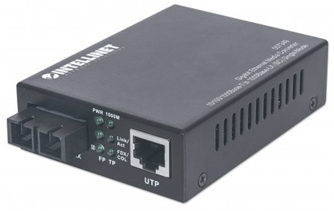 Medienkonverter Gigabit Ethernet bis 20 km, Singlemode