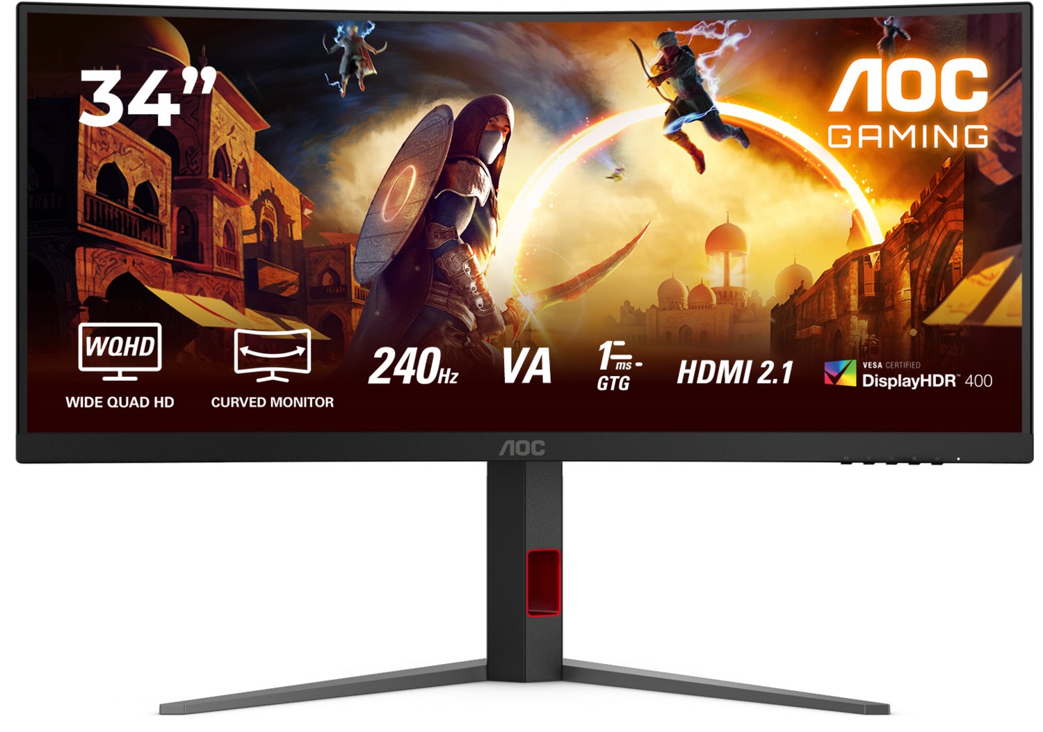 Image of 34" AOC CU34G4Z - 3440x1440 (UWQHD) - 240Hz - VA
