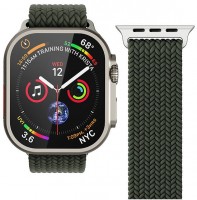 Watch Straps Woven Loop Armband für Apple Watch (42/44/45/49mm) olive