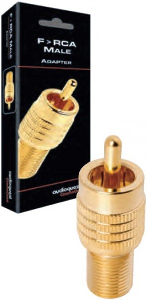 F>RCA Stecker F-Stecker gold