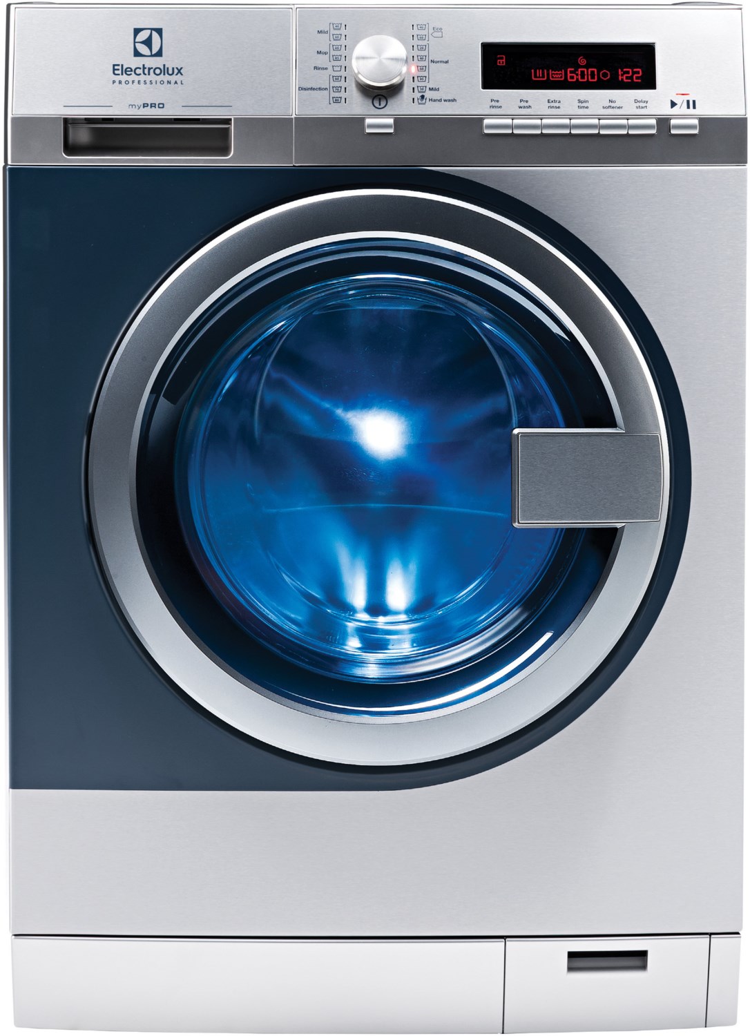 myPro WE 170 V Gewerbe Waschmaschine edelstahl, 8 kg, 1400 U/min, 76 dBA