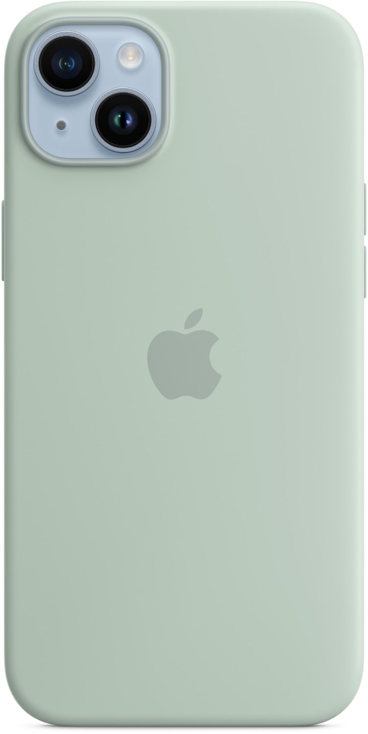 Image of Silikon Case mit MagSafe für iPhone 14 Plus agavengrün