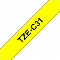 TZe-C 31 (12mm) Schriftband signal gelb/schwarz