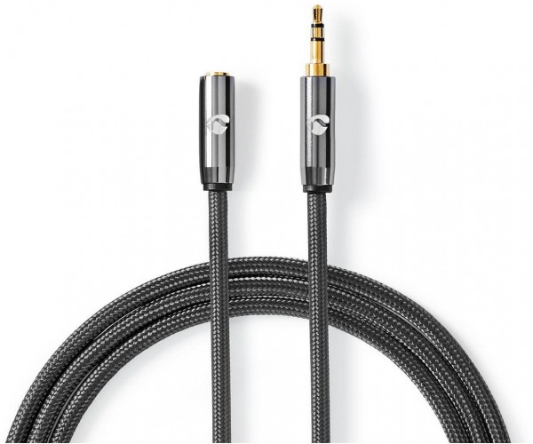 CATB22050GY20 Stereo-Audiokabel 3,5-mm-Stecker>3,5-mm-Buchse (2m) stahlgrau