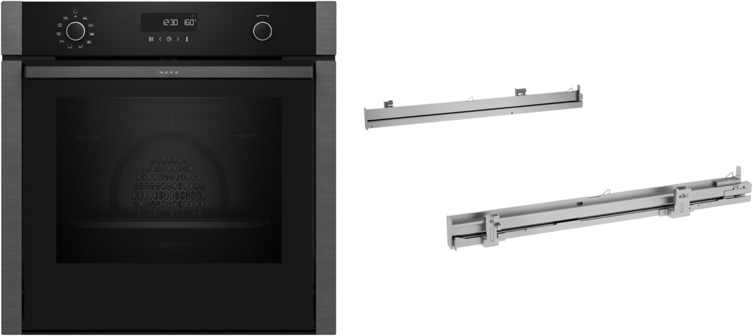 BLE310KP Einbaubackofen bestehend aus B6ACH7AG3 + Z1608BX0 graphit, 71 l, Pizza-Stufe, schnelles Vorheizen, Brotback-Stufe