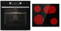 Black Set 4 Heissluft Herdset bestehend aus BCX6737E05BG + ECD634X schwarz + edelstahl