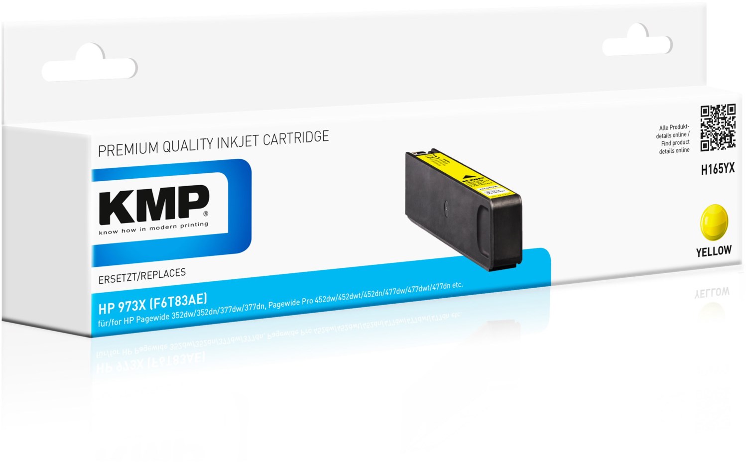 Image of H165YX (7.000 S.) Tintenpatrone ersetzt HP 973X (F6T83AE) gelb