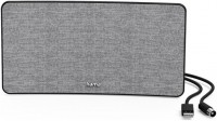 Stoff-Design DVB-T2 Zimmerantenne grau/schwarz