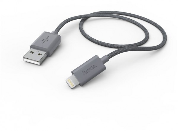 Lade-/Datenkabel (1m) grau USB-A>Lightning