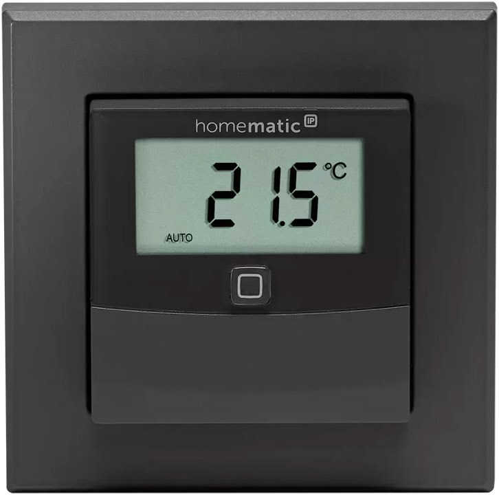 Temperatur-/Luftfeuchtigkeitssensor mit Display (innen) anthrazit