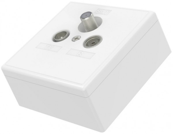 Skitu Universelle Antennendose 4in1 weiß