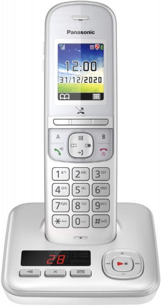 KX-TGH720GG Schnurlostelefon mit Anrufbeantworter perlsilber