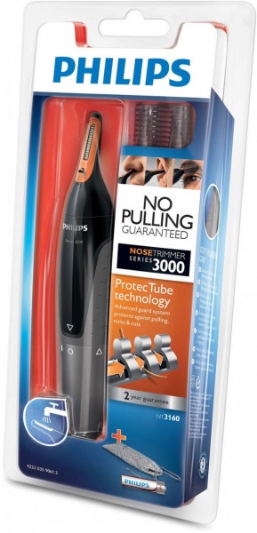 Philips NT3160 10 Series 3000 Nasen Ohrhaarschneider schwarz orange EURONICS