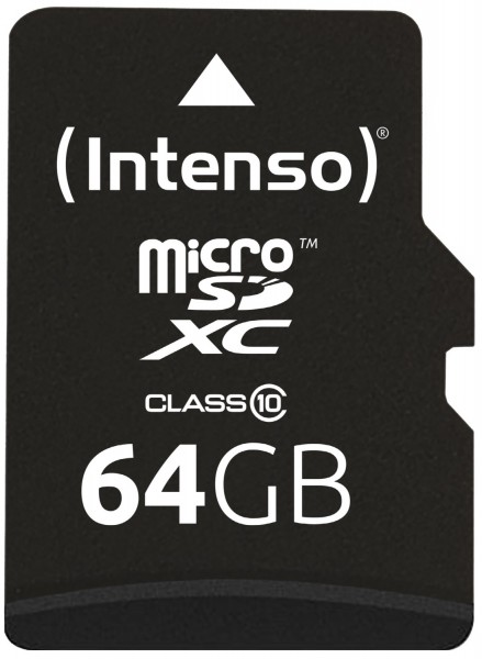 micro SDXC-Card Class 10 (64GB) Speicherkarte inkl. Adapter