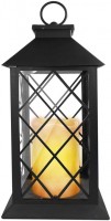 Romantische Laterne mit LED Kerze schwarz