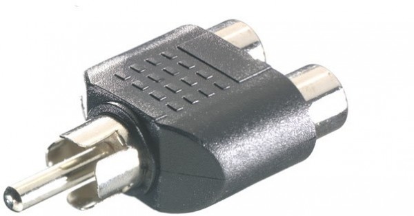46/03 02 Cinchadapter Cinchstecker 2x Cinchkupplung