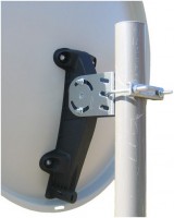 Offset-Spiegel (58cm) Satelliten-Reflektor stahl/hellgrau