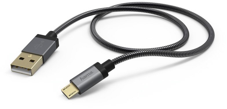 Lade-Sync-Kabel Micro-USB (1,5m) anthrazit
