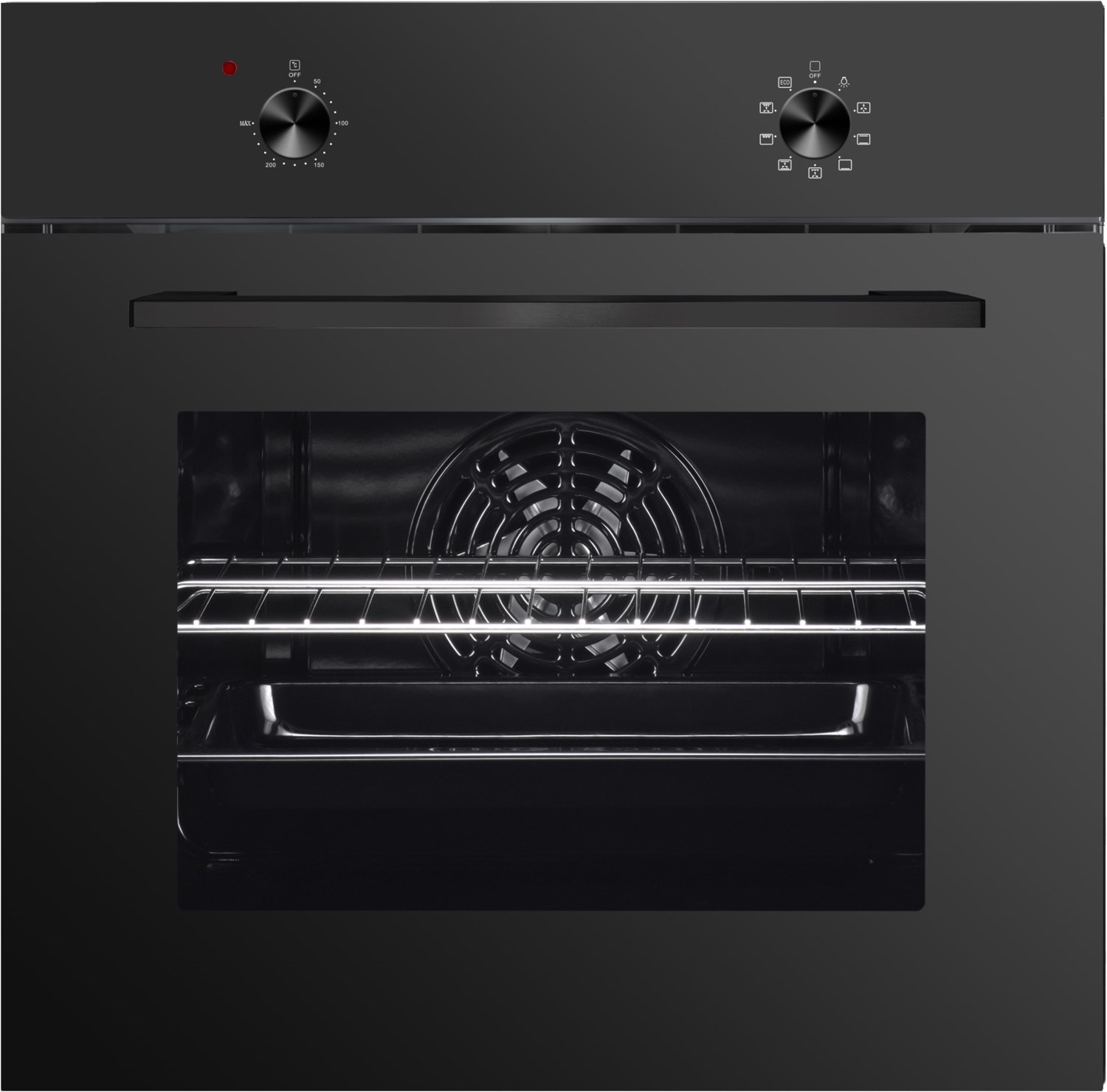EB7B Einbaubackofen schwarz, 64 l, 59,5 cm breit, A