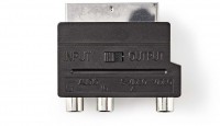 CVGP31902BK SCART-Adapter SCART-St.>S-Video-Bu. + 3x RCA-Bu. schwarz