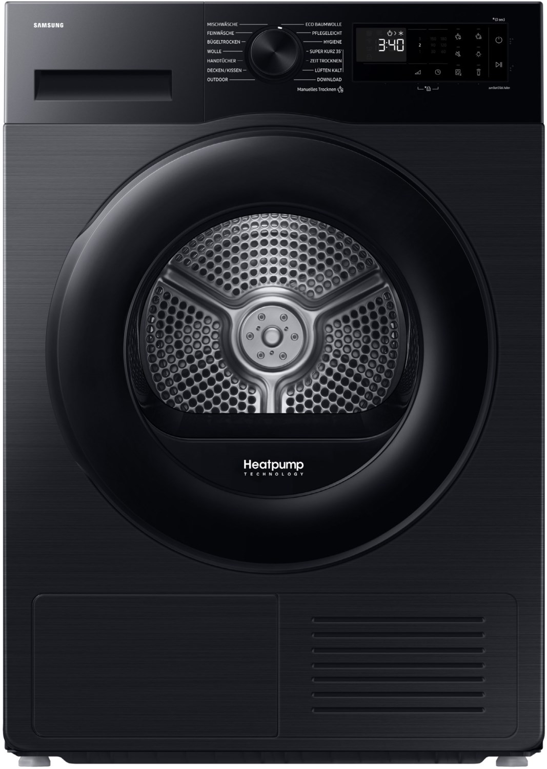 DV91DG52A0AB Wärmepumpentrockner schwarz